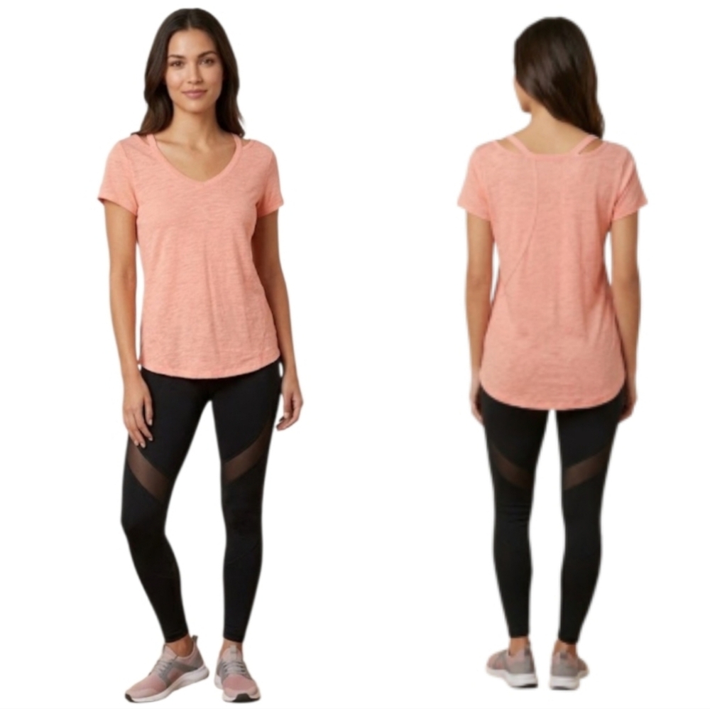 Calvin Klein Performance Pink Cutout Workout‎  T-shirt Size XL